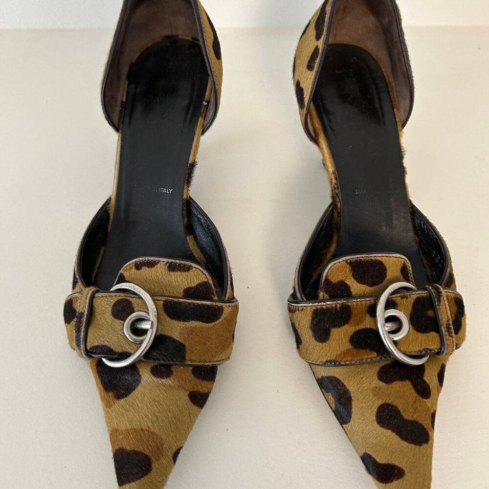 Prada animal print heels size 36